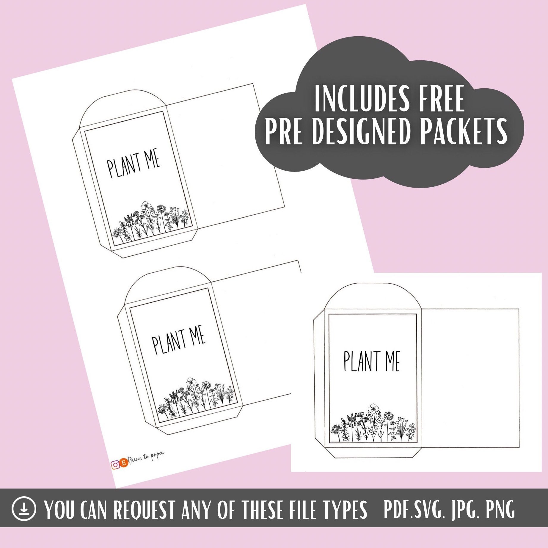 Printable Seed Packets Blank