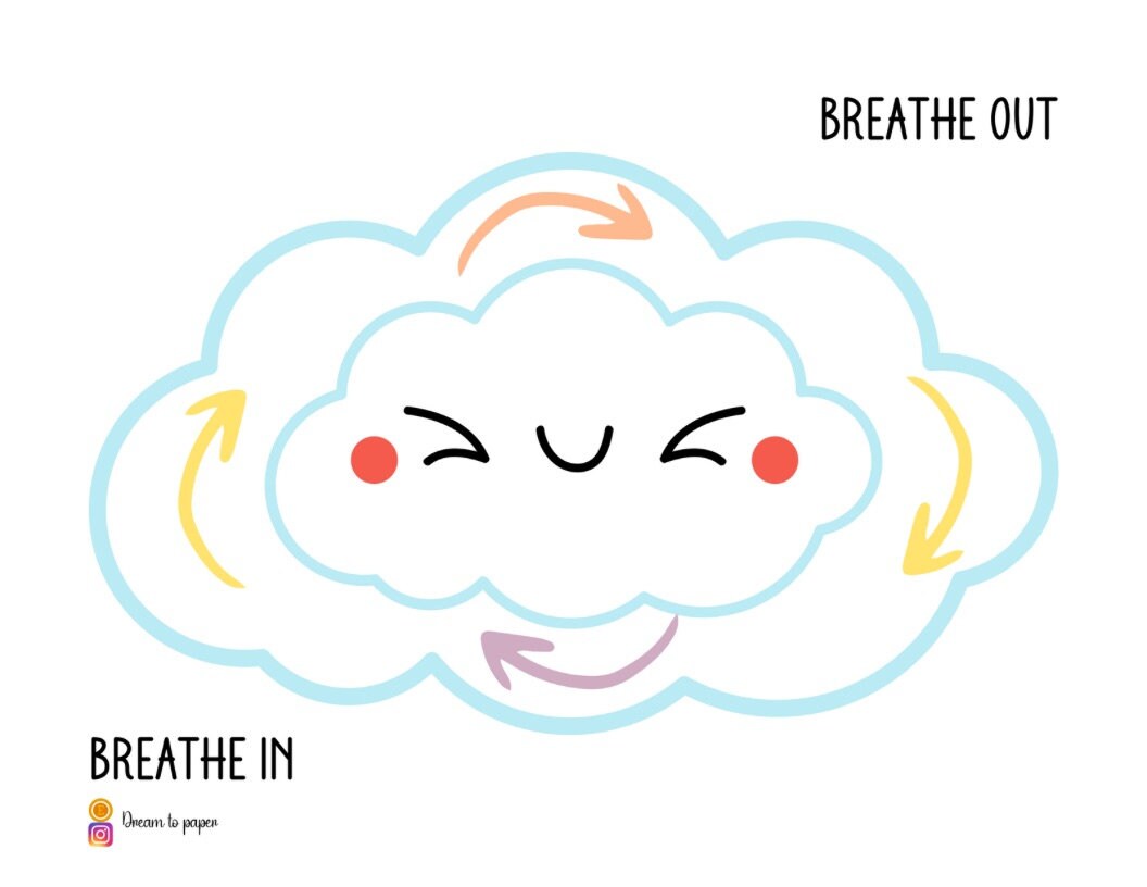 Printable Breathing Designs. Trace Figure. Mental Health. Activity for ...