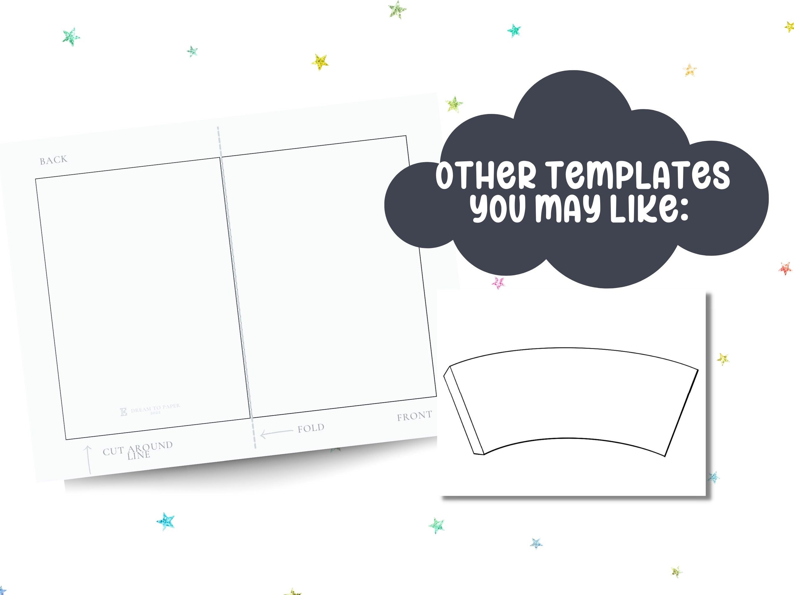 BLANK Paper Cup Wrapper Printable Template / Handrawn / DIY - Etsy
