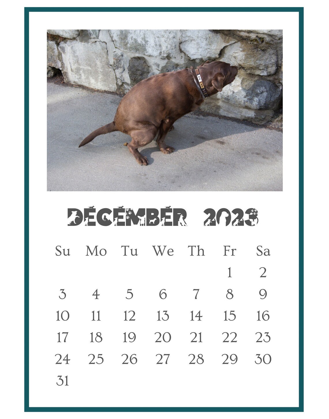Pooping Pooches 2025 Calendar Calculator Online Selie Frances