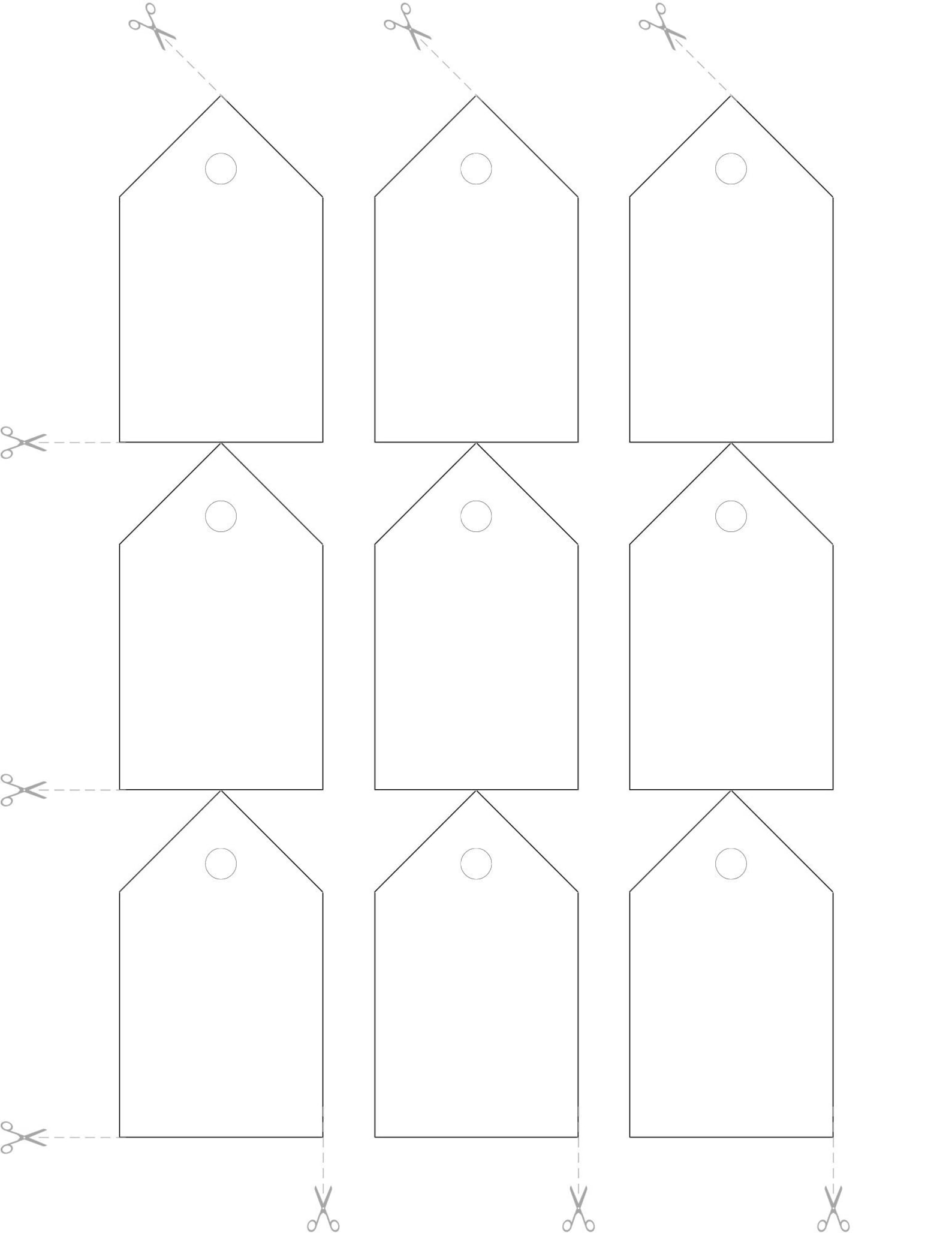 BLANK Printable Treat Gift Tags / Template for DIY Tags / Etsy