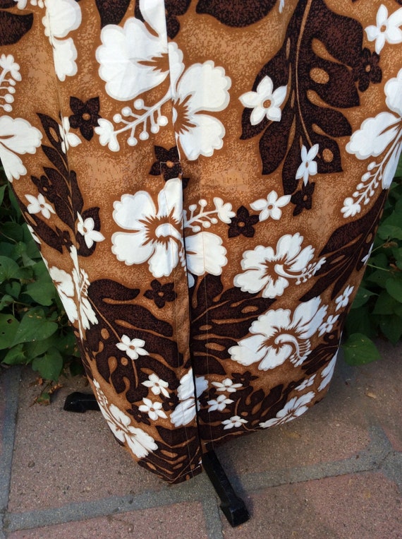 1990’s Hawaiian style floor length cotton dress w… - image 7