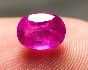 1.10 Ct Lab-Grown Ruby – Oval Cut Loose Gemstone for Jewelry Making, Wedding & Anniversary Gift