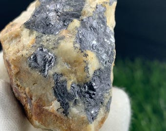 142g Antimony Mineral Specimen | Rare Silver-Lined Sparkling Crystal from Afghanistan | AAA Grade Collectible Mineral for Display & Healing