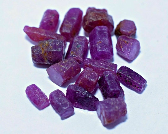 101 Ct Natural Red Ruby Rough Crystals Lot: Faceted Madagascar