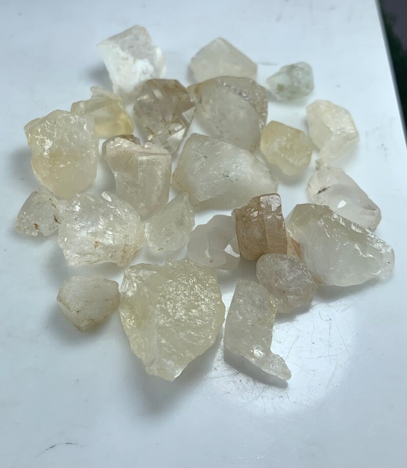 Lote de 60 g de cristales de topacio blanco raros: especímenes ...