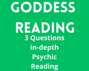 Goddess Reading - 3 Questions in-depth Reading - NOTE -  This Reading Will Be Performed  within 24 hours