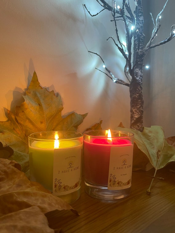 Beautifully scented homemade soy wax candles
