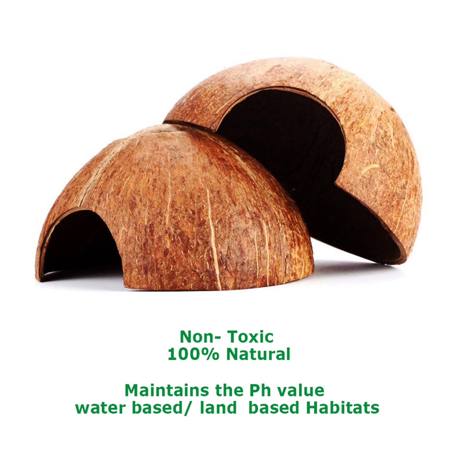100 Natural Coconut Shell Aquarium Caves BETTA Fish Reptile Etsy