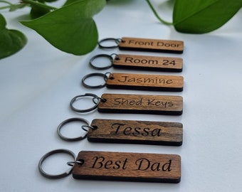 Engraved Personalised Keyring For Home | Garage | Gate |  Door | Post Box | Hotel Perfect Gift Available In 6 Different Colours