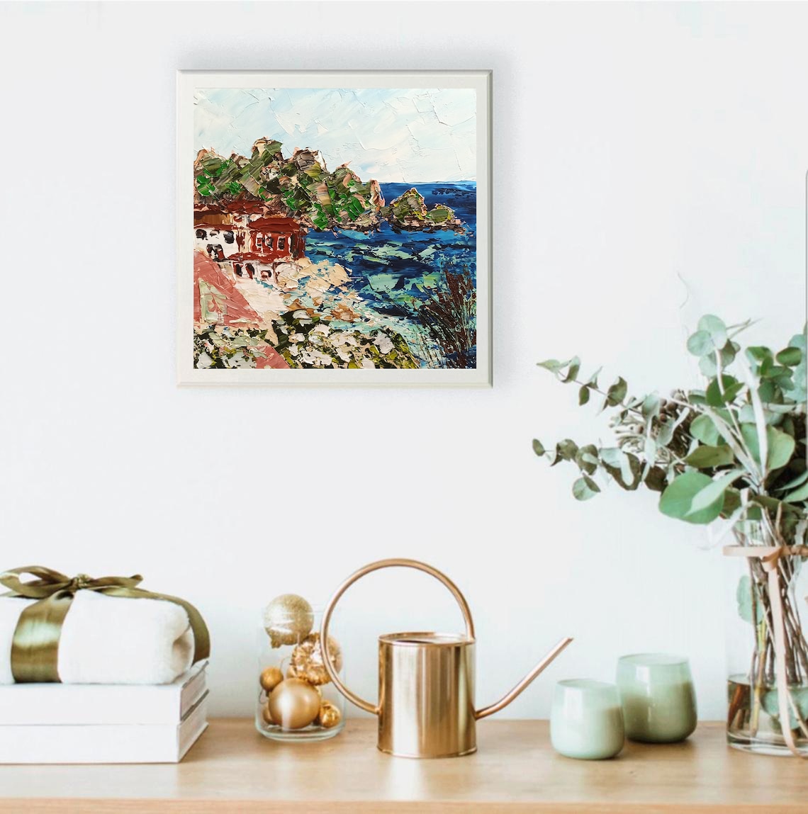 Sicily Painting Italy Original Art Seascape Wall Art Landscape Etsy