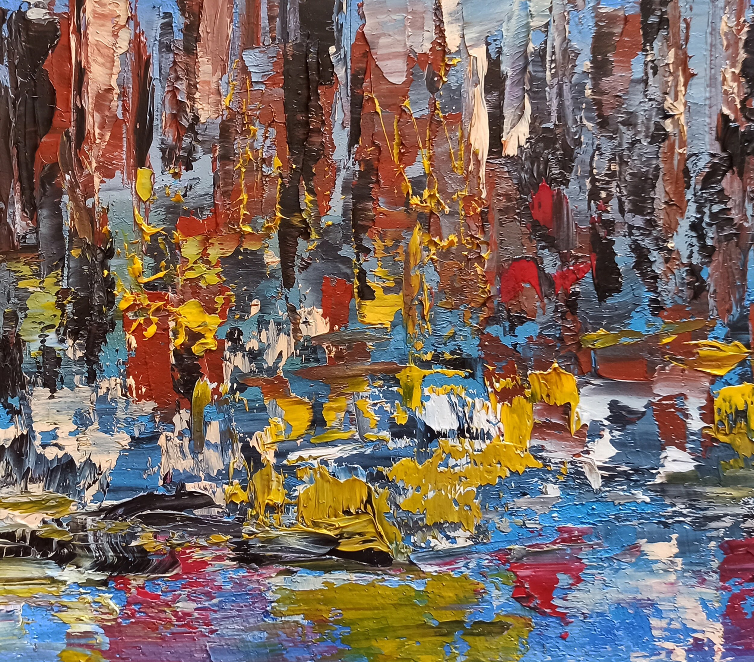 Montreal Painting Downtown Original Art Canada Skyline Artwork Etsy