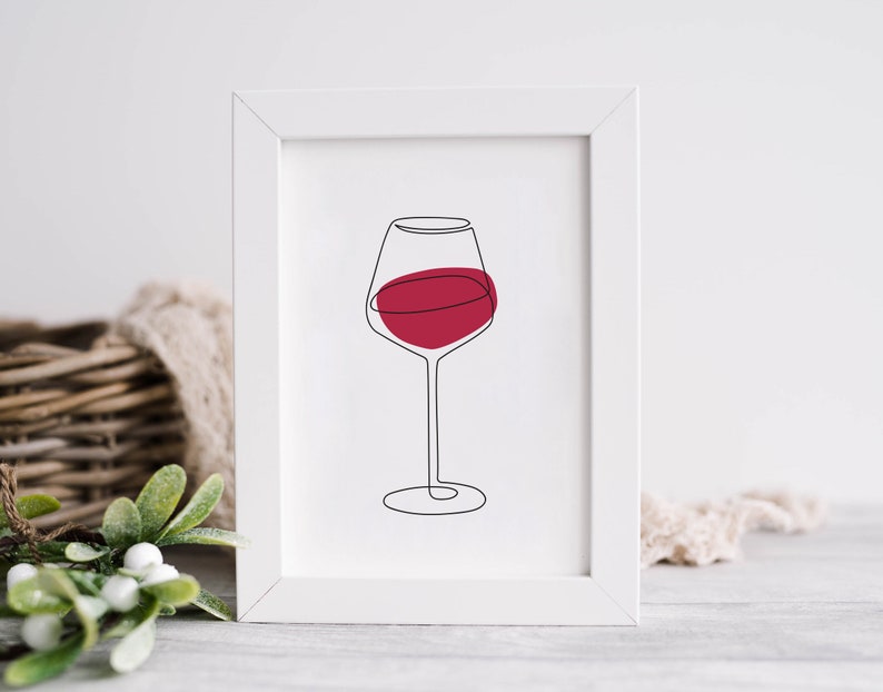 Wine Wall Art Wine Wall Decor Red Wine Wall Art Wine Glass Etsy