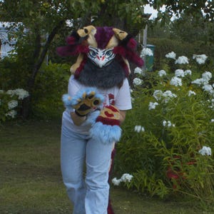 Owl Fursuit Mini Partial – Premade Furry Costume Head, Paws & Tail