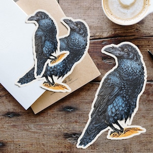 Black raven sticker