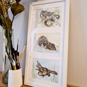 Australian animals painting handmade unique original