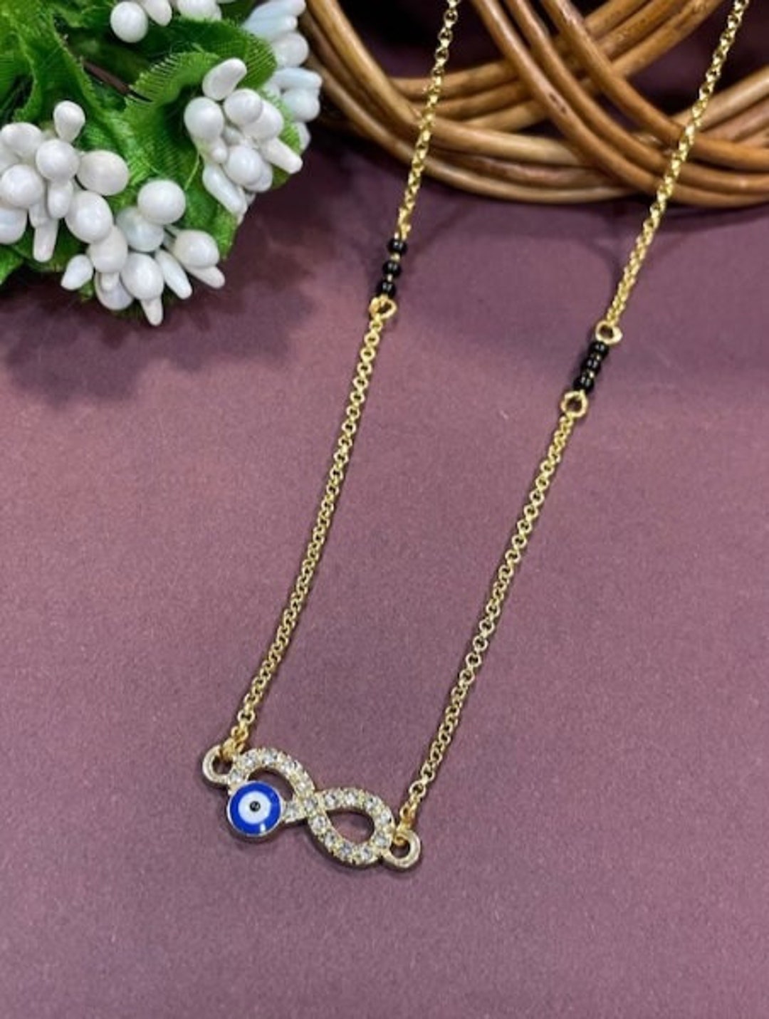 Evil Eye Mangalsutra Modern Mangalsutra Evil Eye Necklace Etsy