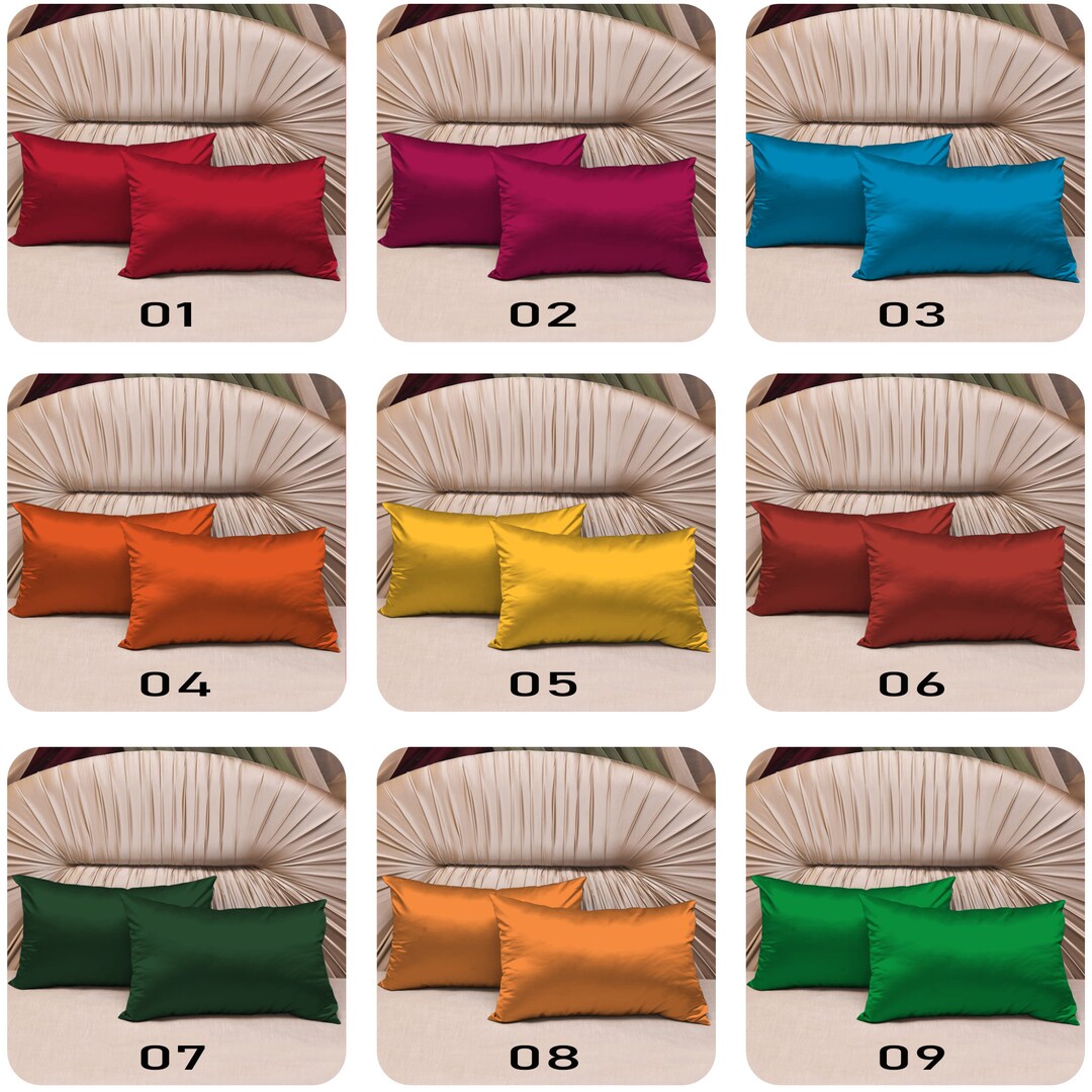 Satin Toddler Pillow Case Travel Pillow Cover Various Sizes Etsy