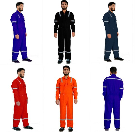 Handmade Mens Work Overalls Mechanics Coveralls Hi Viz Boiler Etsy