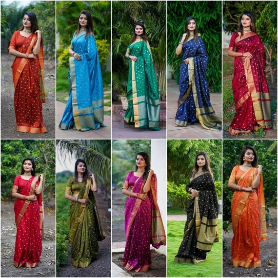 pakistani saree cotton silk Bollywood indian designer sari ethnic traditional bf 