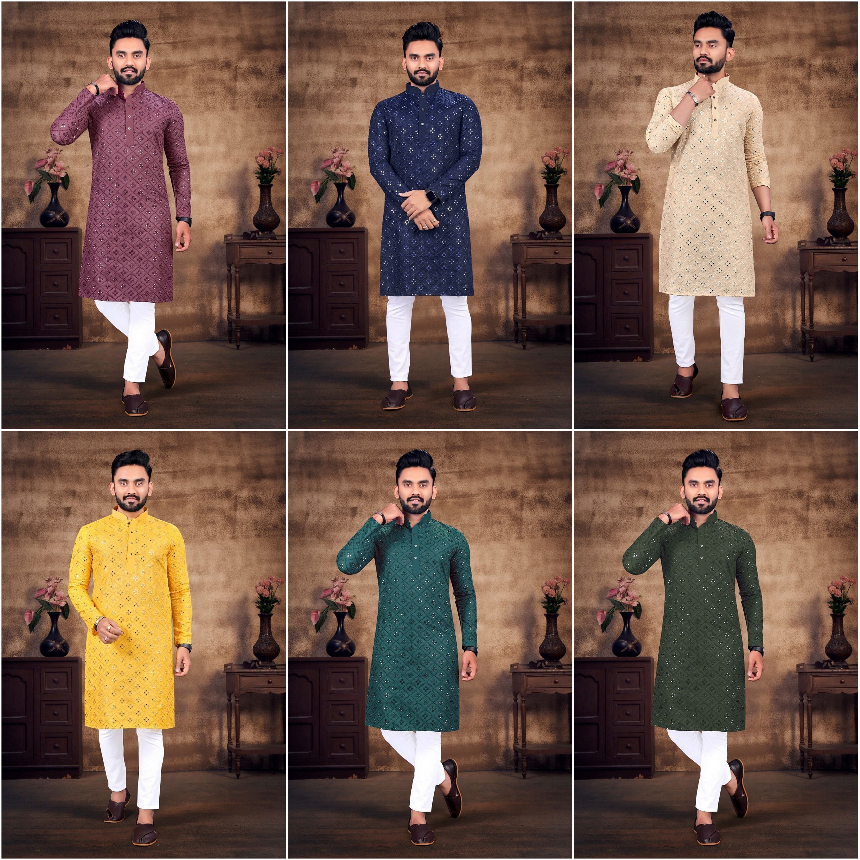 Men's Indian Soft Cotton Kurta Traditional Men Kurta - Etsy