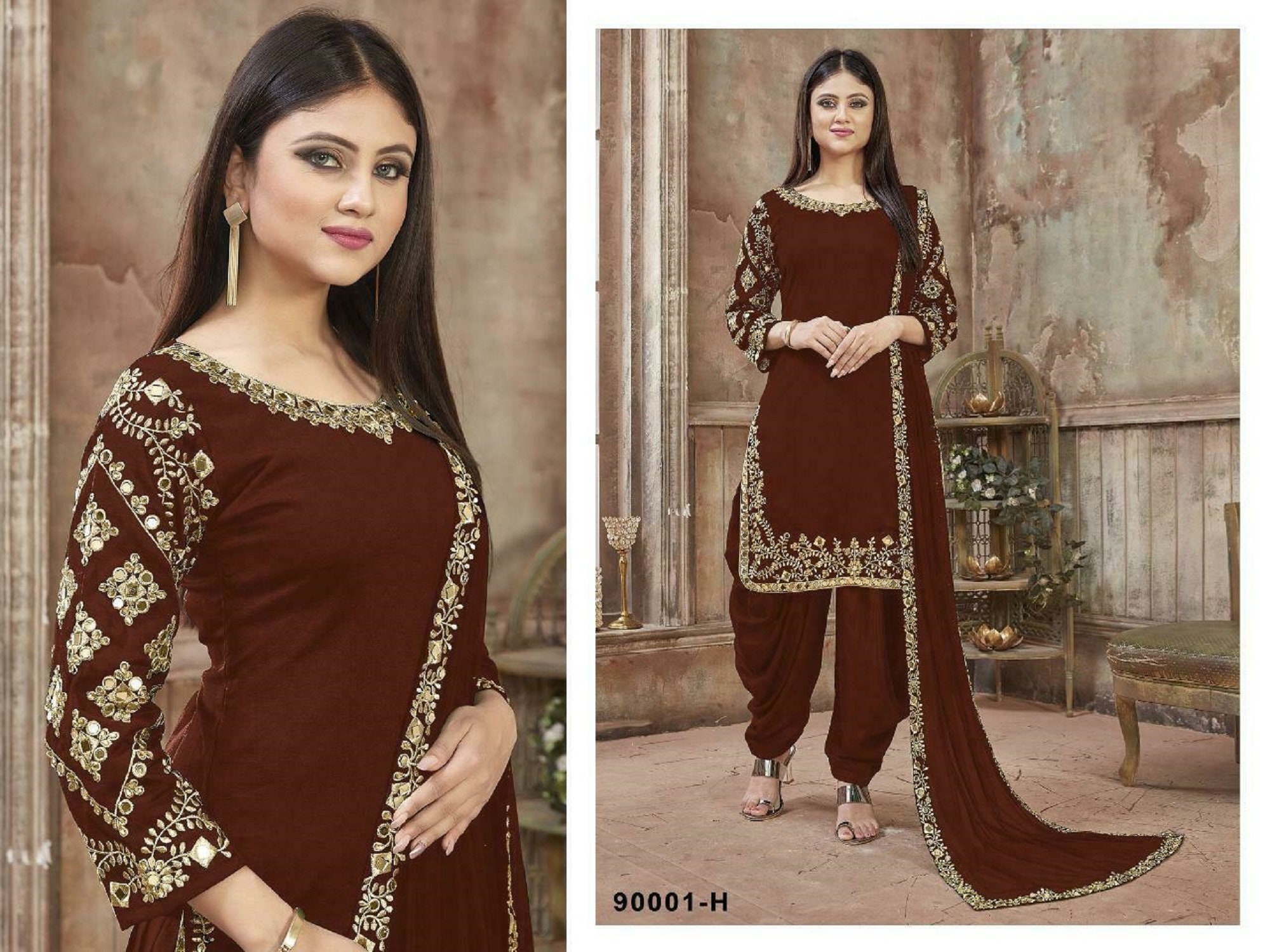 Indian Punjabi Patiyala Salwar Suit 