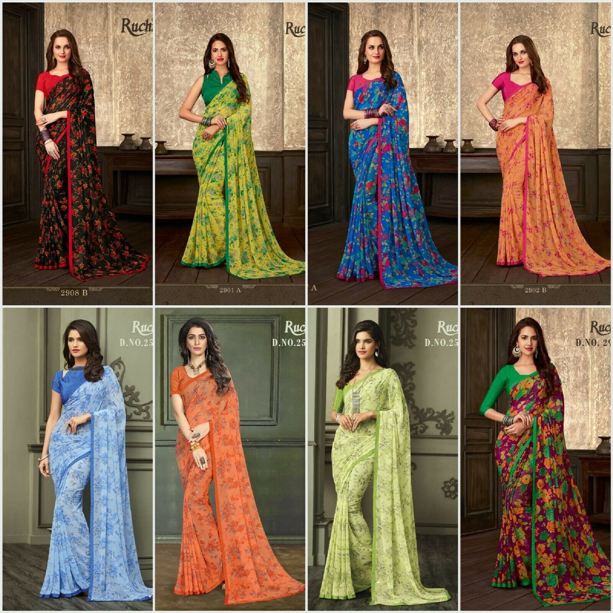 Indian Printed Saree Sari 