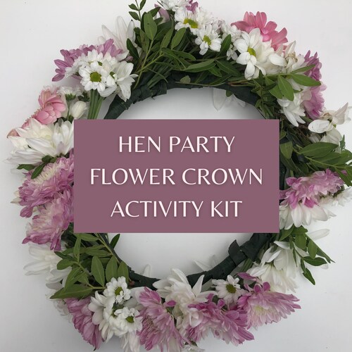 DIY Flower Crown Kit Hen Party Ideas Make Your Own Flower Etsy