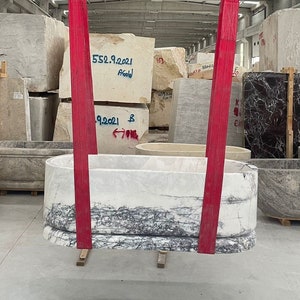 Natural Marble White Bathtub, Luxury Bathtub, Newyork Marble Bathtub