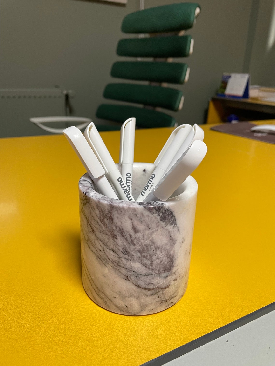 Marble Pencil Holder Pencil Holders for Desk Pencil Holder Etsy