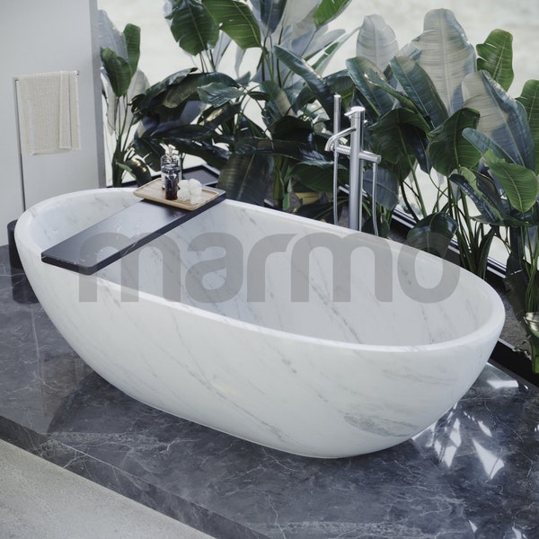 Natural Marble White Bathtub, Luxury Bathtub, Marble Bathtub