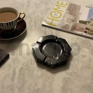 Octagon Marble Ashtray for Cigar, Stone Ashtray, Ashtray for Cigar, Natural Ashtray