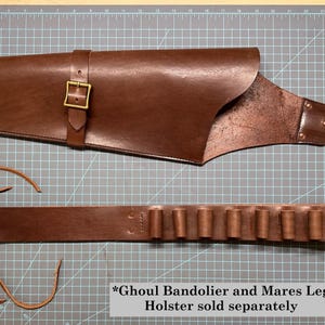 Fallout Cosplay Mare’s Leg Holster | Leather Rifle Sleeve Wasteland Accessory | Post Apocalyptic Prop Gear | Cooper Howard | (Holster only) image 9