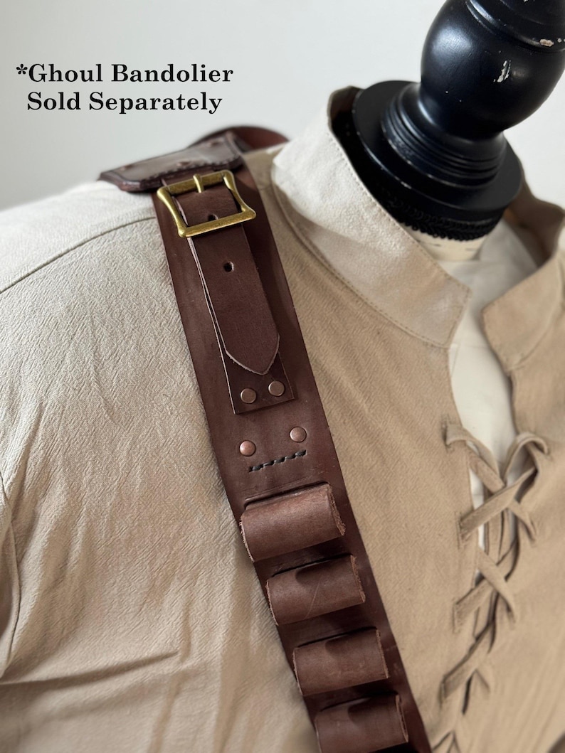 Fallout Cosplay Mare’s Leg Holster | Leather Rifle Sleeve Wasteland Accessory | Post Apocalyptic Prop Gear | Cooper Howard | (Holster only) image 8