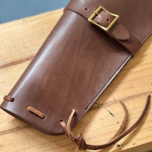 Fallout Cosplay Mare’s Leg Holster | Leather Rifle Sleeve Wasteland Accessory | Post Apocalyptic Prop Gear | Cooper Howard | (Holster only) image 5