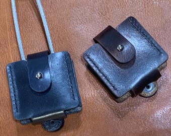 Marsupio porta-tracker Mandalorian - Fatto a mano, 100% pelle pieno fiore.