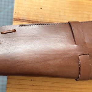 Fallout Cosplay Mare’s Leg Holster | Leather Rifle Sleeve Wasteland Accessory | Post Apocalyptic Prop Gear | Cooper Howard | (Holster only) image 7