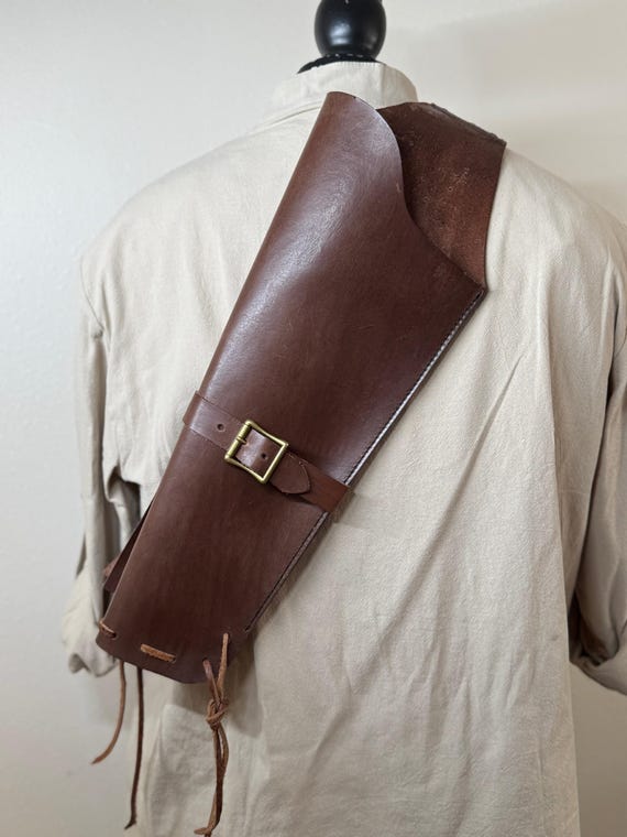 Fallout Cosplay Mare’s Leg Holster | Leather Rifle Sleeve Wasteland Accessory | Post Apocalyptic Prop Gear | Cooper Howard | (Holster only)