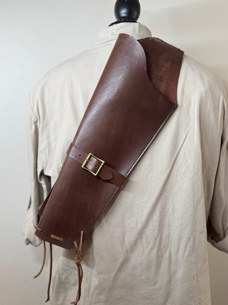 Fallout Cosplay Mare’s Leg Holster | Leather Rifle Sleeve Wasteland Accessory | Post Apocalyptic Prop Gear | Cooper Howard | (Holster only) image 1