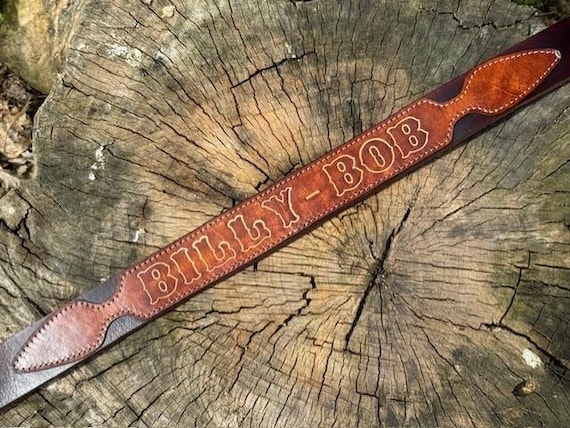 Personalized Western Leather Belt | Full Grain Cowboy Belt | Retro Country Style | Custom Name Embossed Belt | Rustic Gift for Him