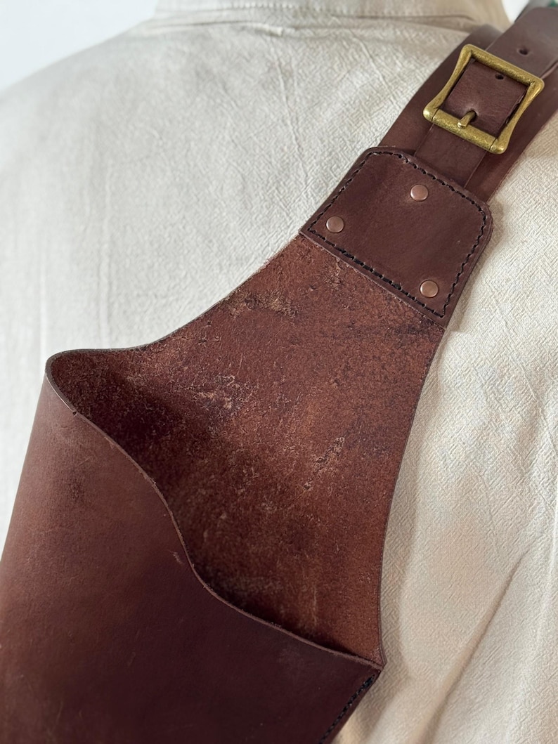 Fallout Cosplay Mare’s Leg Holster | Leather Rifle Sleeve Wasteland Accessory | Post Apocalyptic Prop Gear | Cooper Howard | (Holster only) image 2