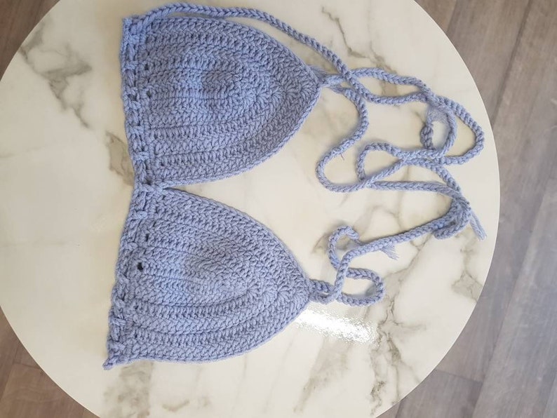 Crochet cotton yarn brallet Handmade top bikini top