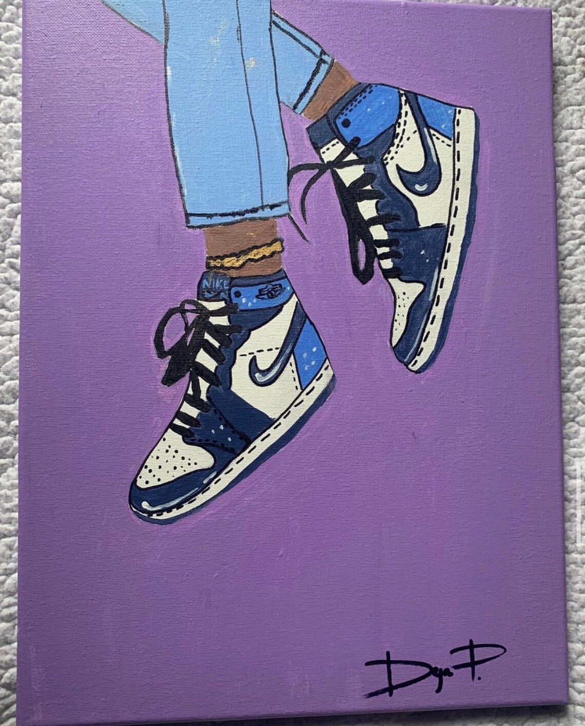 Jordan 1s canvas painting Etsy