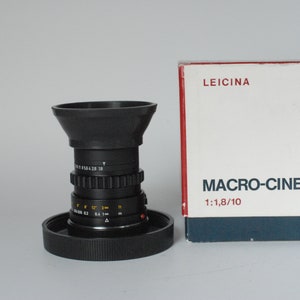 Serviced Leica Macro Cinegon 1.8 / 10mm lens + fit Leicina Special + 2526722 + 3492