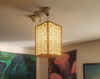 Wood Lantern Ceiling Light Maze