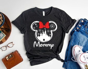 Mommy Disney Castle Shirt, Disney Shirt for Mommy, Mommy Mouse Shirt, Cute Minnie Tee, Minnie Graphic Tee, mickey mouse shirt P7400