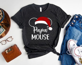 Papa mouse Shirt, Grandpa Mouse Shirt, Disney Christmas Shirts, Disney Shirt, Christmas Shirt, Mickey Shirt, Disney Family Vacation Shirt