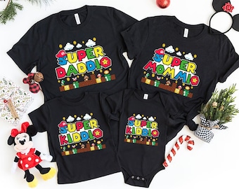 Super Daddio Shirt , super mario shirt, Father's Day Shirt, Super Dad Shirt , Super Mommio Shirt, Super Kiddio shirt ,Matching family shirts