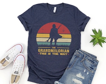 The Grandmalorian, La camisa Nanalorian, Camisas Nana, Camisa Nana divertida, Camisas para mamá, Día de la Madre, Camisa de mujer para abuela