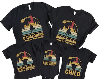Dadalorian Mamalorian The Child Matching Shirts, Dadalorian Shirt, Momalorian Shirt, Mommy Daddy Child Shirts, Matching Shirts, Star Wars